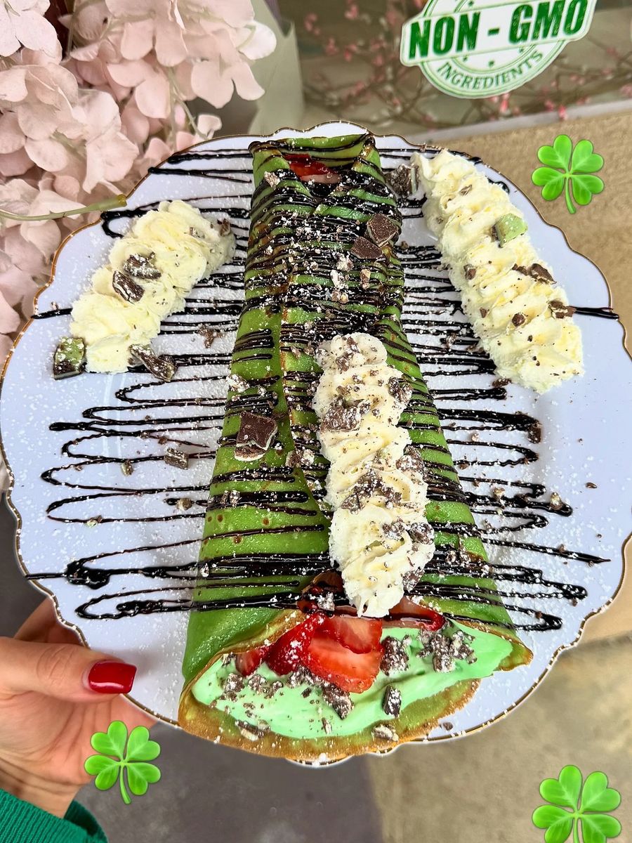 Mint chocolate crepe special